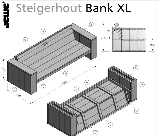 steigerhout-loungebank
