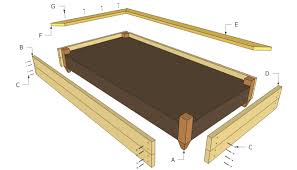 Bouwtekening bed van steigerhout