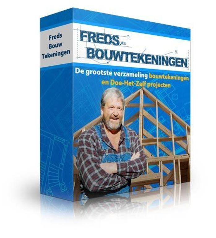 Gebruik de bouwtekening van Fred Schouten als je een tuinhuis zelf wilt bouwen.
